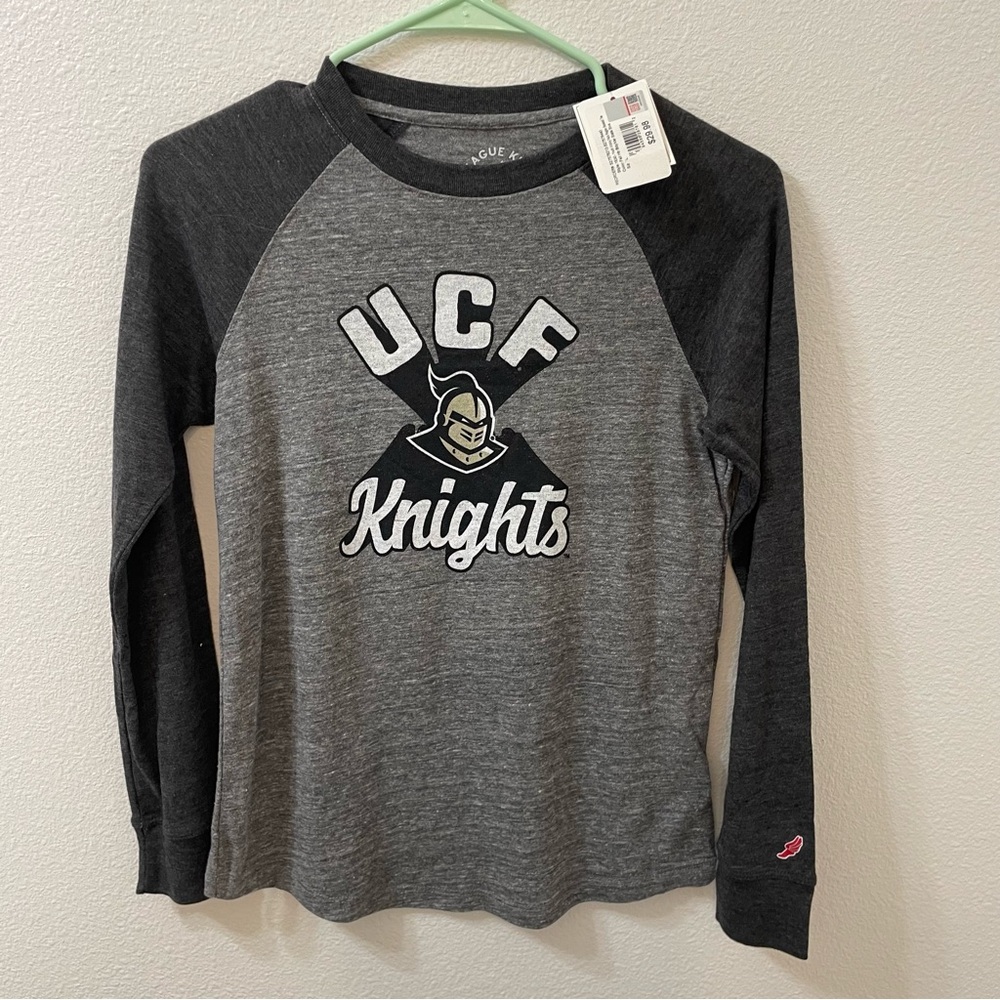 League ucf knights long sleeve shirt gray boys large nwt